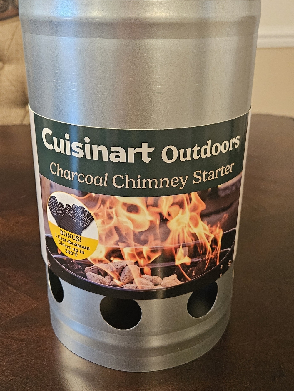 Cuisinart Outdoors Charcoal Chimney Starter With Heat Resistant Gloves